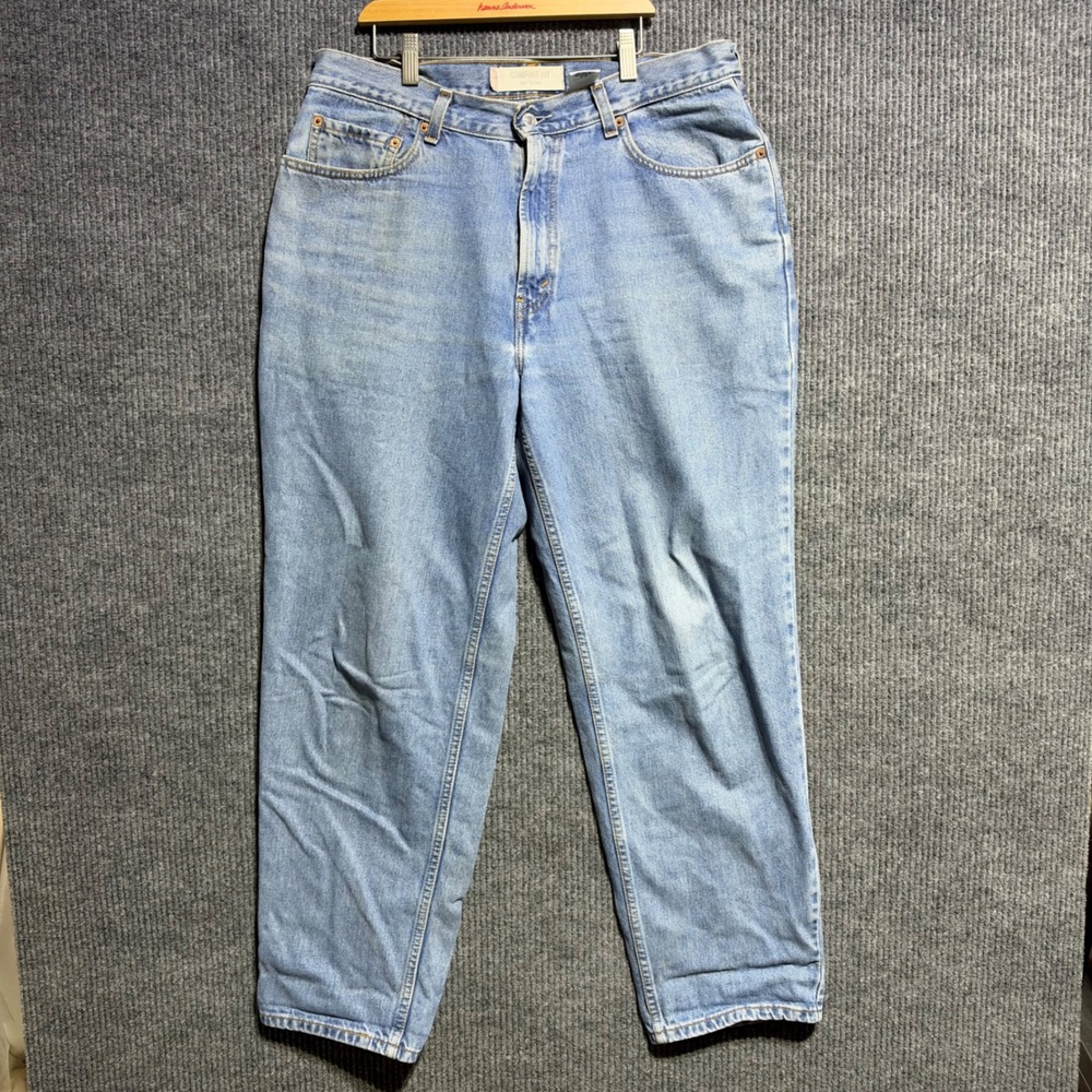 Levi 560 Comfort Fit Jeans Mens 34x30 Light Wash Baggy Tapered Denim Pants Y2K
